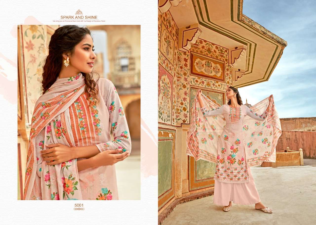 MIESHA VOL-5 BY ZSM 5001 TO 5008 SERIES BEAUTIFUL SUITS COLORFUL STYLISH FANCY CASUAL WEAR & ETHNIC WEAR FAUX GEORGETTE DIGITAL PRINT EMBROIDERED DRESSES AT WHOLESALE PRICE