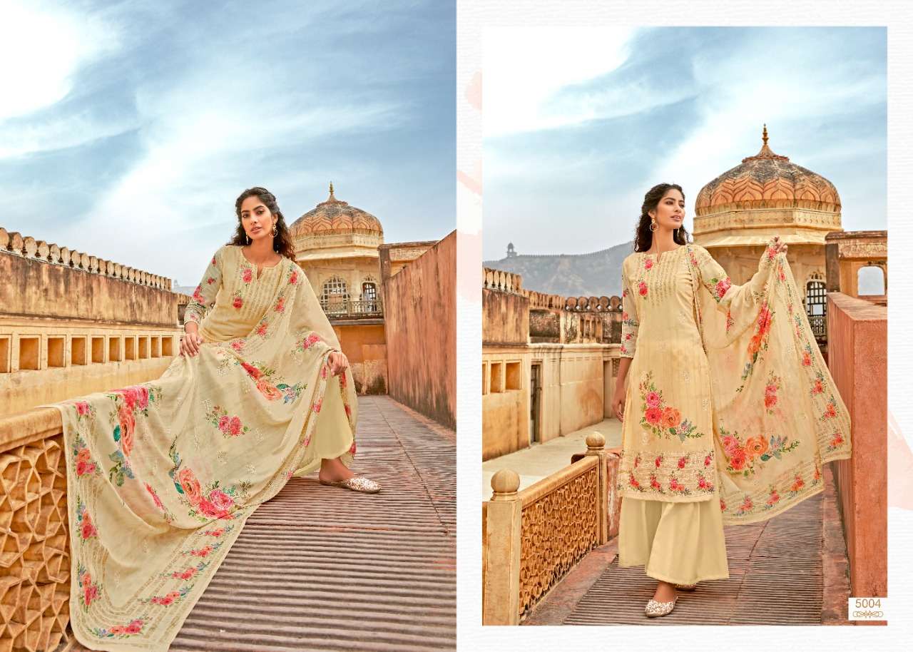 MIESHA VOL-5 BY ZSM 5001 TO 5008 SERIES BEAUTIFUL SUITS COLORFUL STYLISH FANCY CASUAL WEAR & ETHNIC WEAR FAUX GEORGETTE DIGITAL PRINT EMBROIDERED DRESSES AT WHOLESALE PRICE