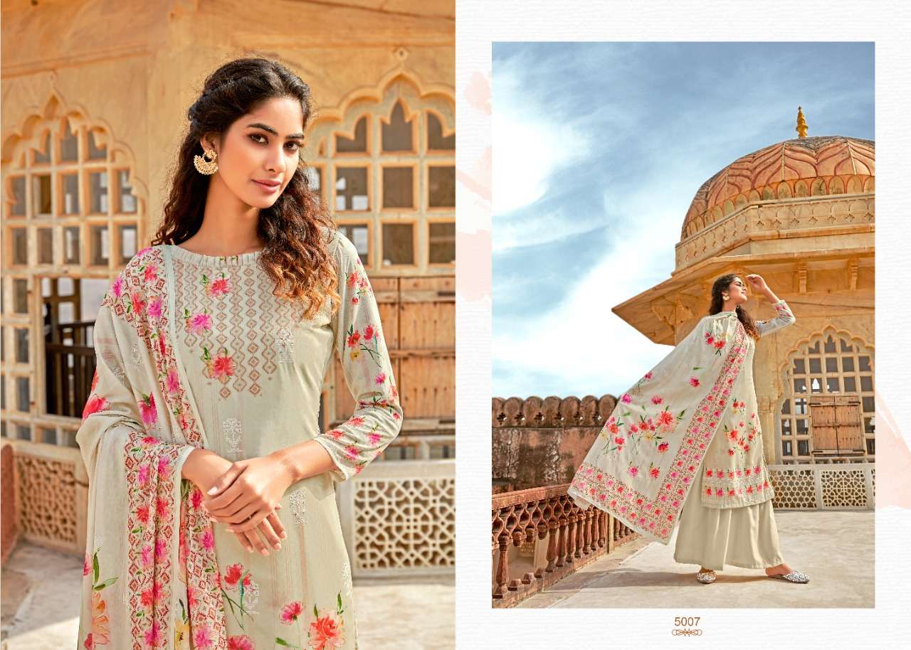 MIESHA VOL-5 BY ZSM 5001 TO 5008 SERIES BEAUTIFUL SUITS COLORFUL STYLISH FANCY CASUAL WEAR & ETHNIC WEAR FAUX GEORGETTE DIGITAL PRINT EMBROIDERED DRESSES AT WHOLESALE PRICE