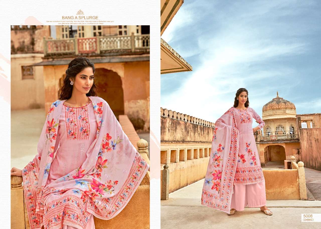 MIESHA VOL-5 BY ZSM 5001 TO 5008 SERIES BEAUTIFUL SUITS COLORFUL STYLISH FANCY CASUAL WEAR & ETHNIC WEAR FAUX GEORGETTE DIGITAL PRINT EMBROIDERED DRESSES AT WHOLESALE PRICE