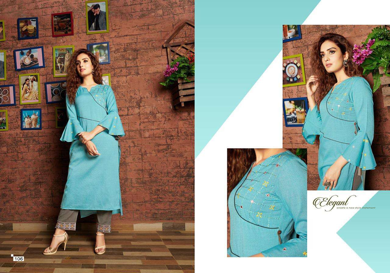 COLOURS BY VIVILS PRINTS 101 TO 107 SERIES DESIGNER STYLISH FANCY COLORFUL BEAUTIFUL PARTY WEAR & ETHNIC WEAR COLLECTION PURE COTTON KURTIS WITH BOTTOM AT WHOLESALE PRICE