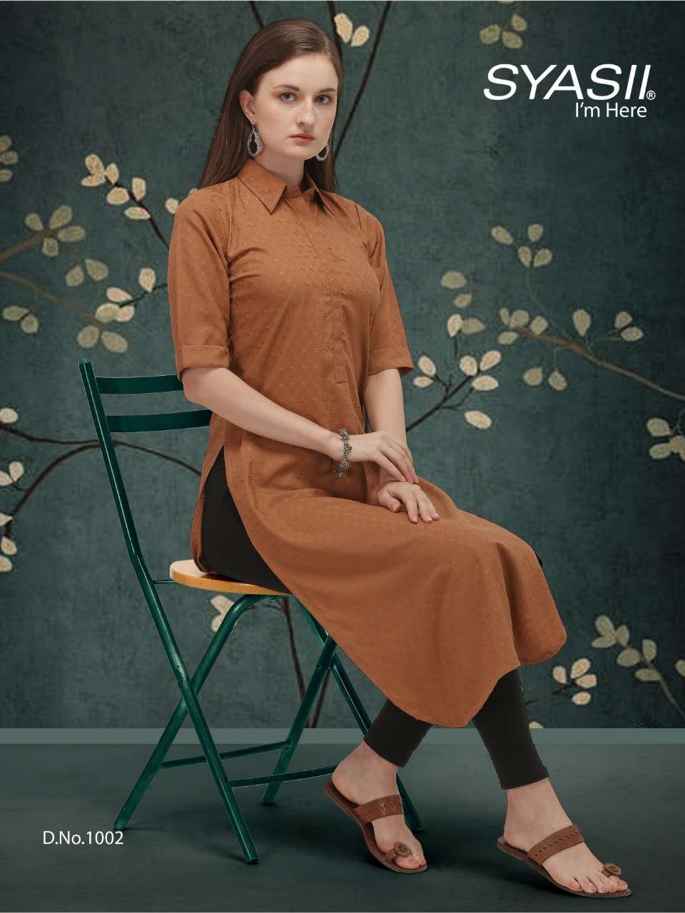 CLASSIC BY SYASII 1001 TO 1006 SERIES STYLISH FANCY BEAUTIFUL COLORFUL CASUAL WEAR & ETHNIC WEAR AURA COTTON KURTIS AT WHOLESALE PRICE