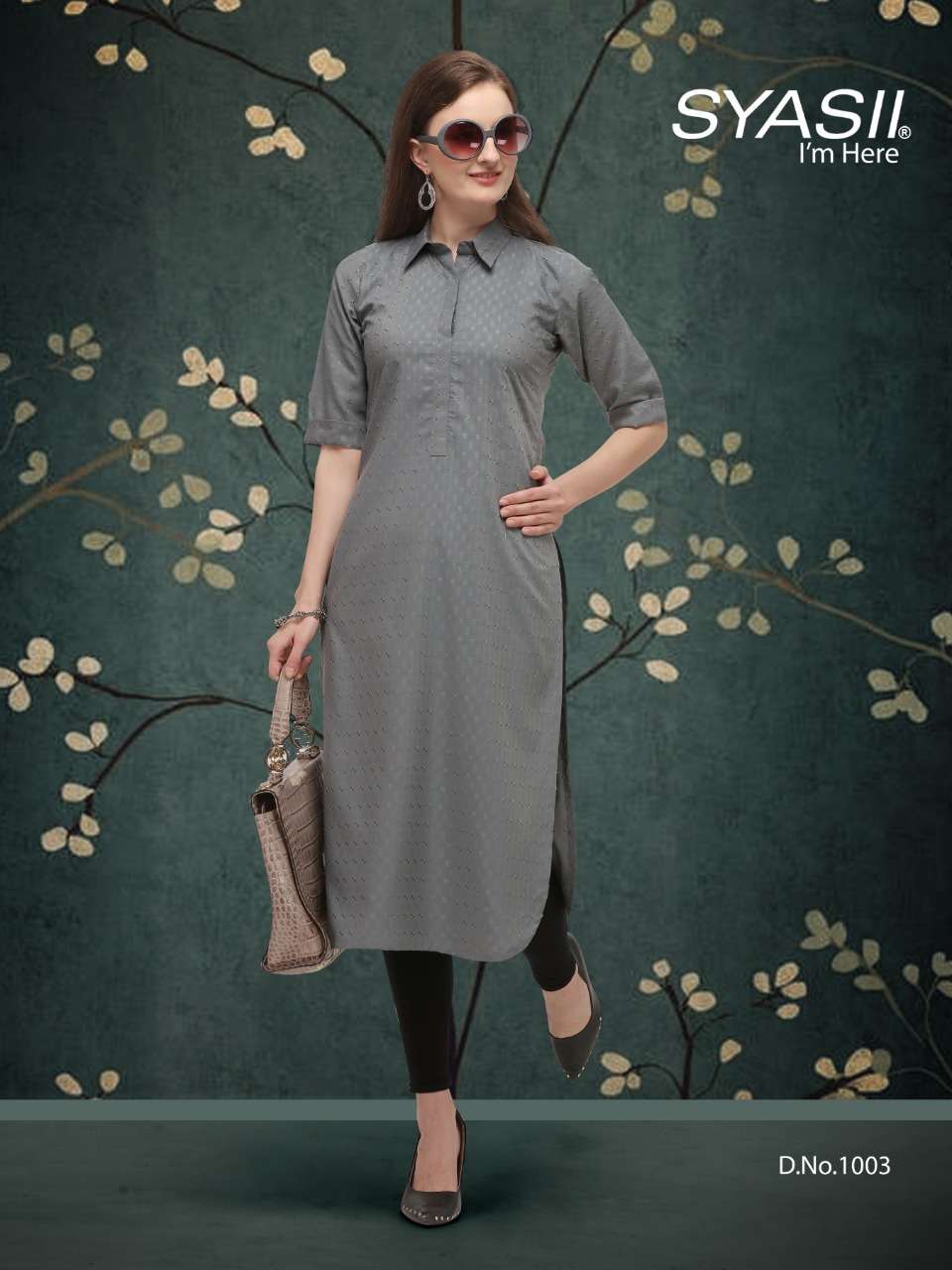 CLASSIC BY SYASII 1001 TO 1006 SERIES STYLISH FANCY BEAUTIFUL COLORFUL CASUAL WEAR & ETHNIC WEAR AURA COTTON KURTIS AT WHOLESALE PRICE