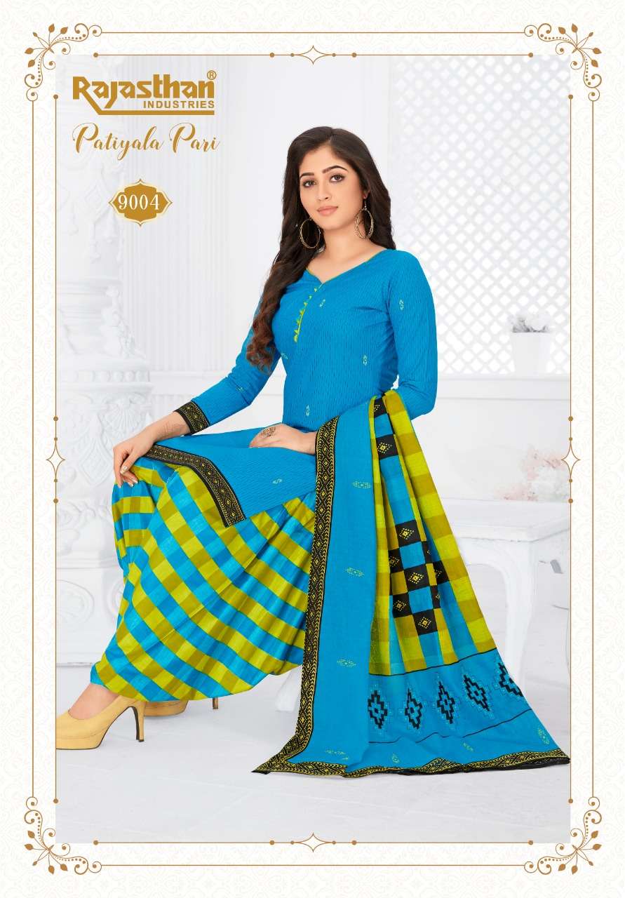 PATIYALA PARI VOL-9 BY RAJASTHAN INDUSTRIES 9001 TO 9018 SERIES BEAUTIFUL STYLISH SHARARA SUITS FANCY COLORFUL CASUAL WEAR & ETHNIC WEAR & READY TO WEAR FANCY PRINTED DRESSES AT WHOLESALE PRICE