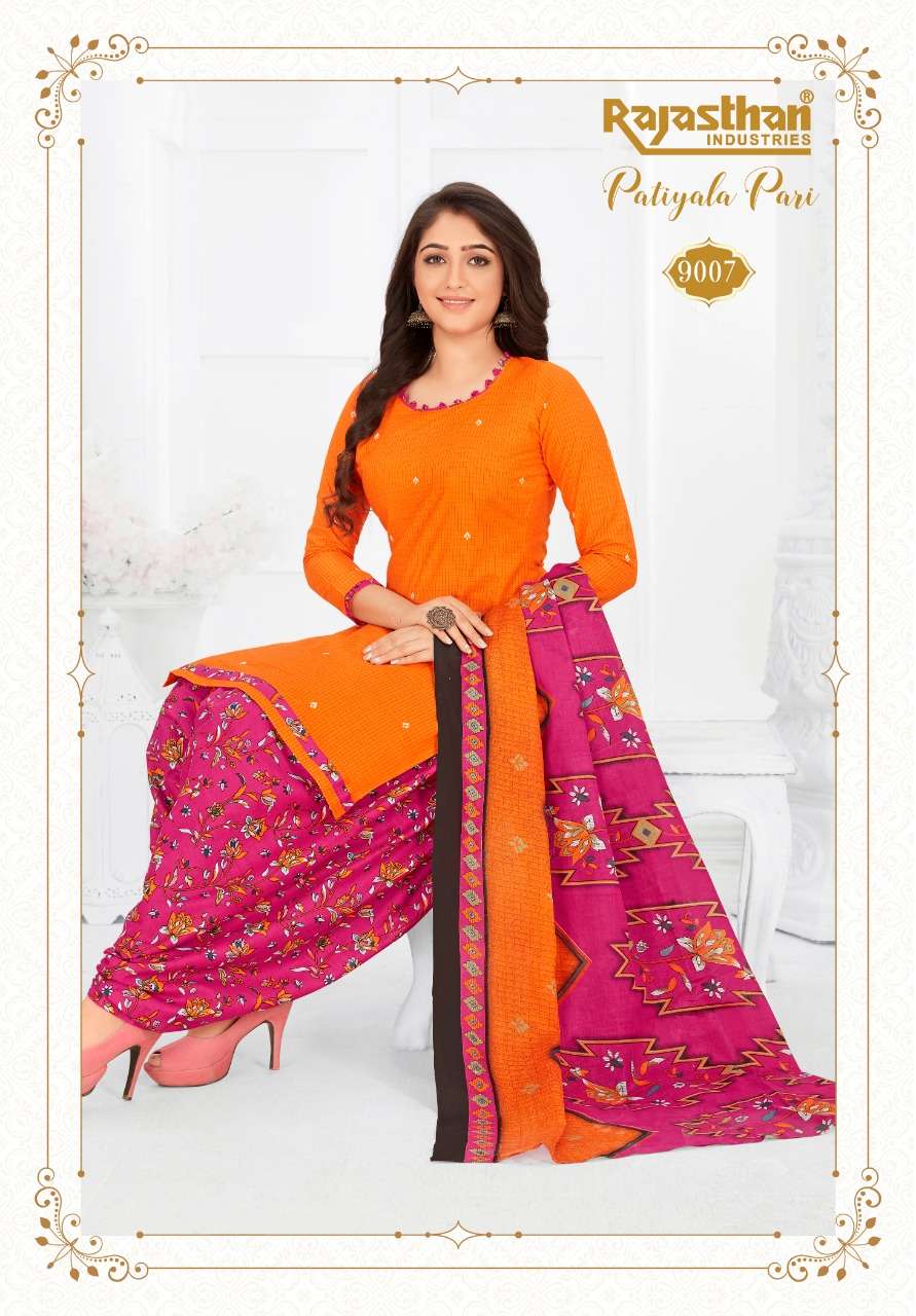 PATIYALA PARI VOL-9 BY RAJASTHAN INDUSTRIES 9001 TO 9018 SERIES BEAUTIFUL STYLISH SHARARA SUITS FANCY COLORFUL CASUAL WEAR & ETHNIC WEAR & READY TO WEAR FANCY PRINTED DRESSES AT WHOLESALE PRICE