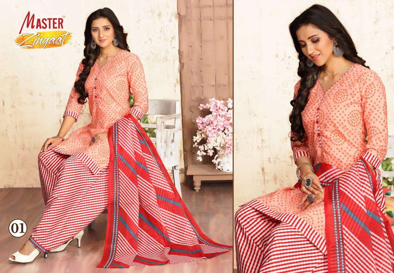 ZINGAAT BY MASTER 01 TO 16 SERIES BEAUTIFUL SUITS COLORFUL STYLISH FANCY CASUAL WEAR & ETHNIC WEAR FANCY DRESSES AT WHOLESALE PRICE