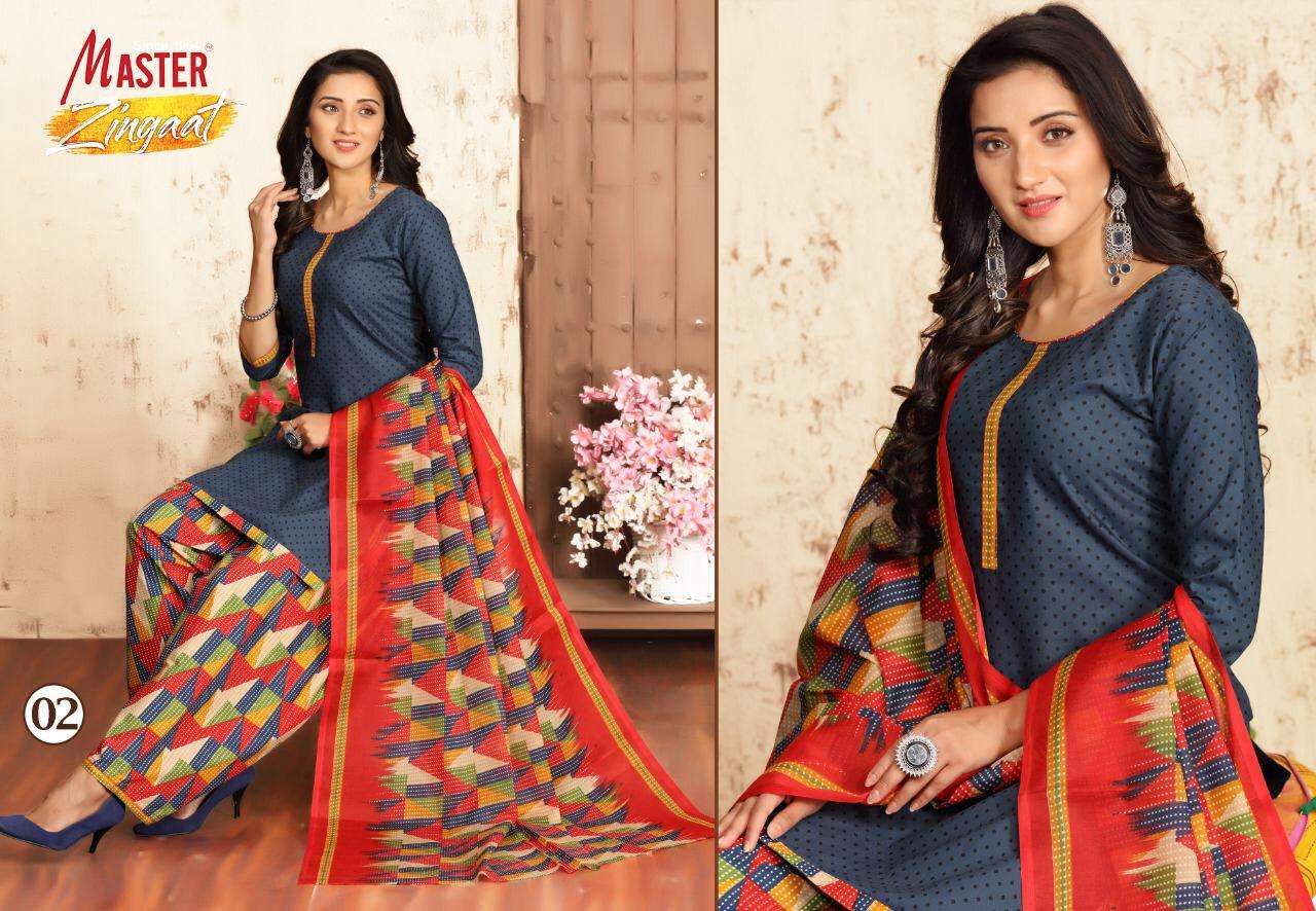 ZINGAAT BY MASTER 01 TO 16 SERIES BEAUTIFUL SUITS COLORFUL STYLISH FANCY CASUAL WEAR & ETHNIC WEAR FANCY DRESSES AT WHOLESALE PRICE
