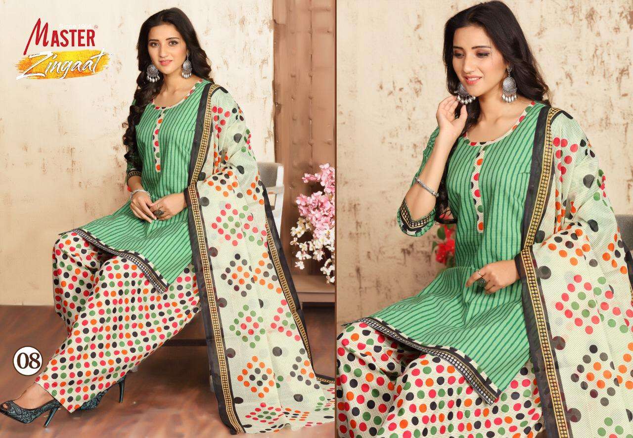 ZINGAAT BY MASTER 01 TO 16 SERIES BEAUTIFUL SUITS COLORFUL STYLISH FANCY CASUAL WEAR & ETHNIC WEAR FANCY DRESSES AT WHOLESALE PRICE