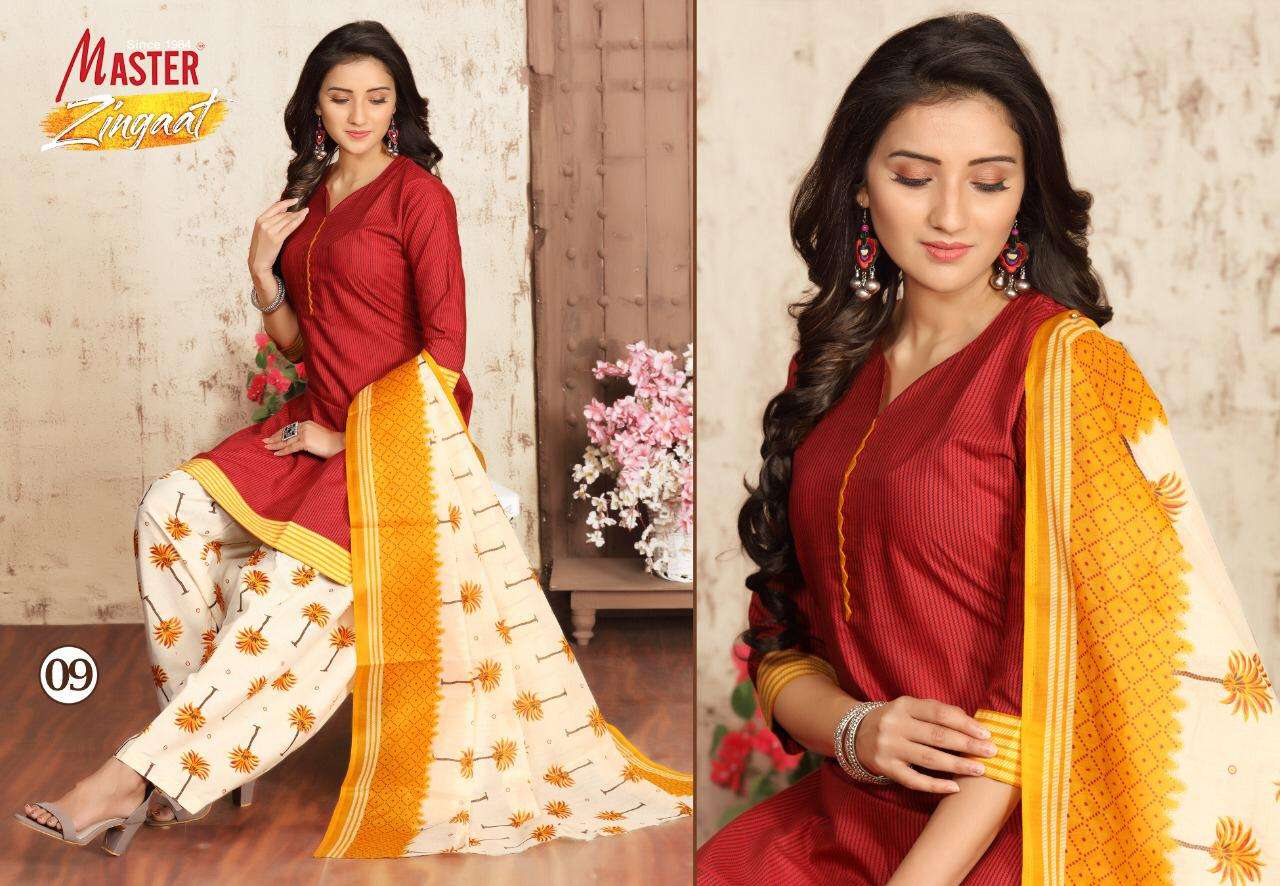 ZINGAAT BY MASTER 01 TO 16 SERIES BEAUTIFUL SUITS COLORFUL STYLISH FANCY CASUAL WEAR & ETHNIC WEAR FANCY DRESSES AT WHOLESALE PRICE