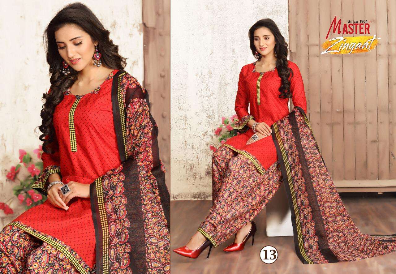 ZINGAAT BY MASTER 01 TO 16 SERIES BEAUTIFUL SUITS COLORFUL STYLISH FANCY CASUAL WEAR & ETHNIC WEAR FANCY DRESSES AT WHOLESALE PRICE