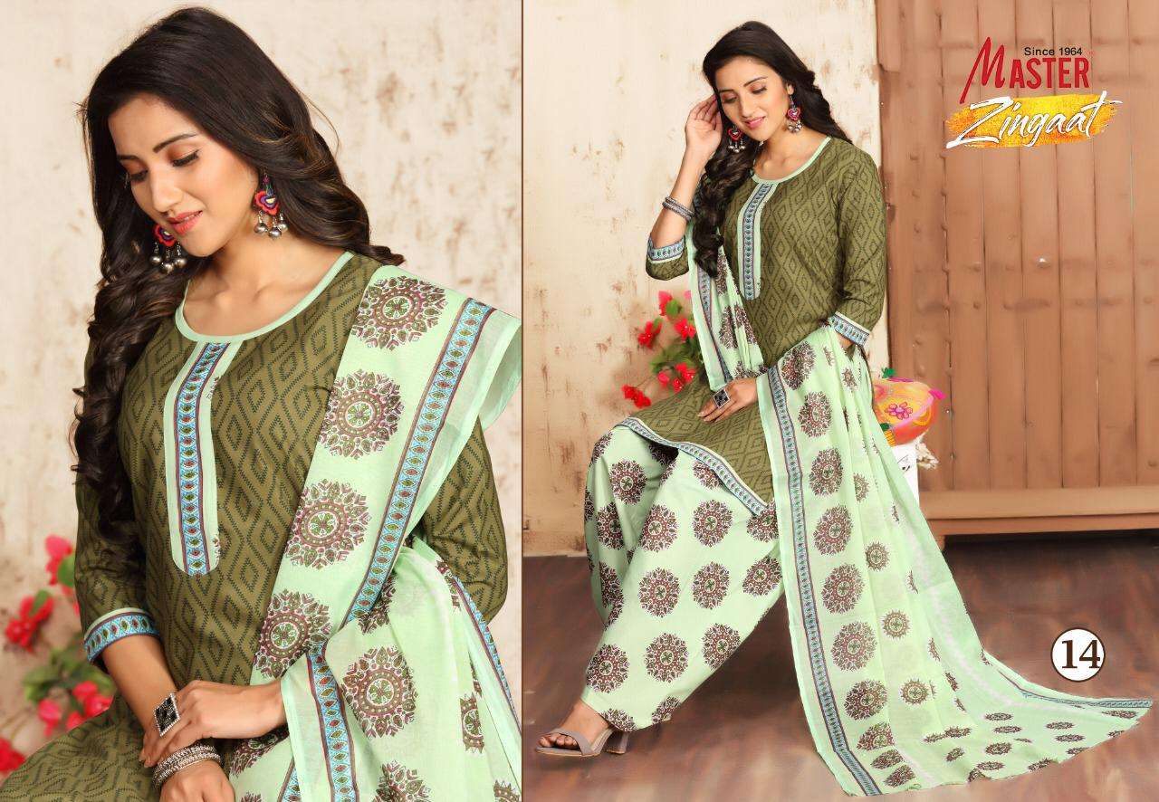 ZINGAAT BY MASTER 01 TO 16 SERIES BEAUTIFUL SUITS COLORFUL STYLISH FANCY CASUAL WEAR & ETHNIC WEAR FANCY DRESSES AT WHOLESALE PRICE