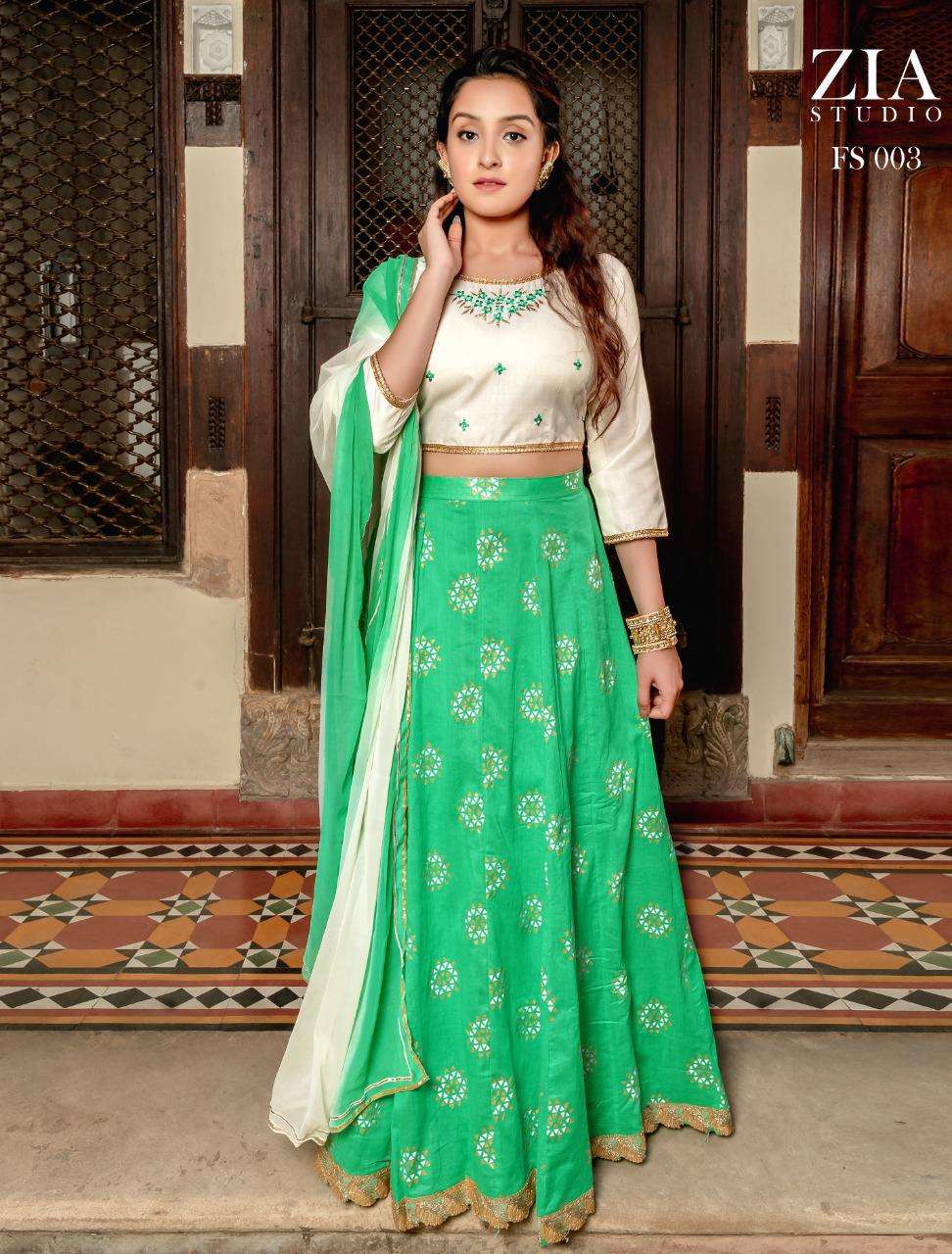 FIVE STAR BY ZIA STUDIO 001 TO 005 SERIES DESIGNER STYLISH FANCY COLORFUL BEAUTIFUL PARTY WEAR & ETHNIC WEAR COLLECTION CHANDERI SILK KURTIS AT WHOLESALE PRICE