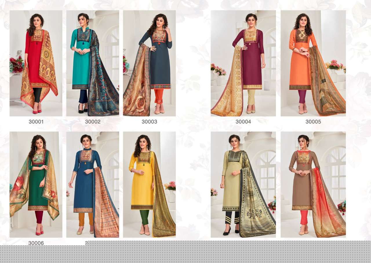 SPANISH VOL-10 BY RANI FASHION 30001 TO 30010 SERIES BEAUTIFUL STYLISH SHARARA SUITS FANCY COLORFUL CASUAL WEAR & ETHNIC WEAR & READY TO WEAR COTTON SATIN PRINTED DRESSES AT WHOLESALE PRICE