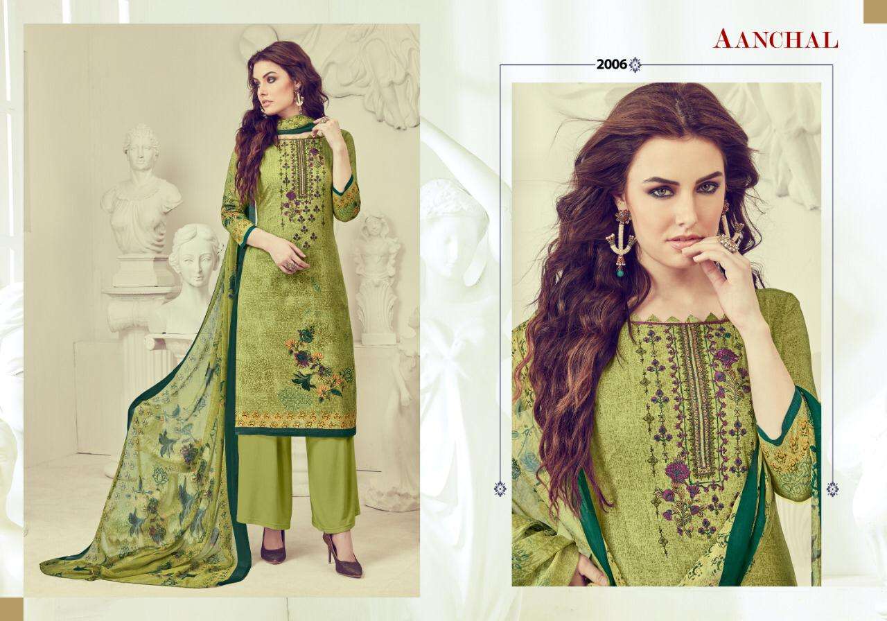 MASTANI VOL-2 BY AANCHAL 2001 TO 2008 SERIES BEAUTIFUL STYLISH SHARARA SUITS FANCY COLORFUL CASUAL WEAR & ETHNIC WEAR & READY TO WEAR CAMBRIC COTTON PRINT WITH EMBROIDERY DRESSES AT WHOLESALE PRICE