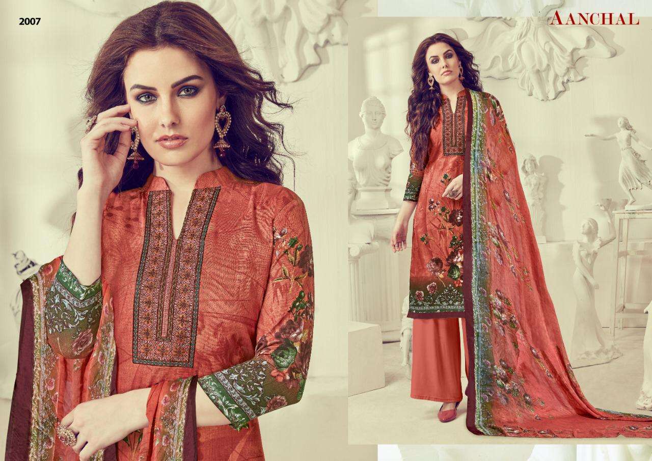 MASTANI VOL-2 BY AANCHAL 2001 TO 2008 SERIES BEAUTIFUL STYLISH SHARARA SUITS FANCY COLORFUL CASUAL WEAR & ETHNIC WEAR & READY TO WEAR CAMBRIC COTTON PRINT WITH EMBROIDERY DRESSES AT WHOLESALE PRICE