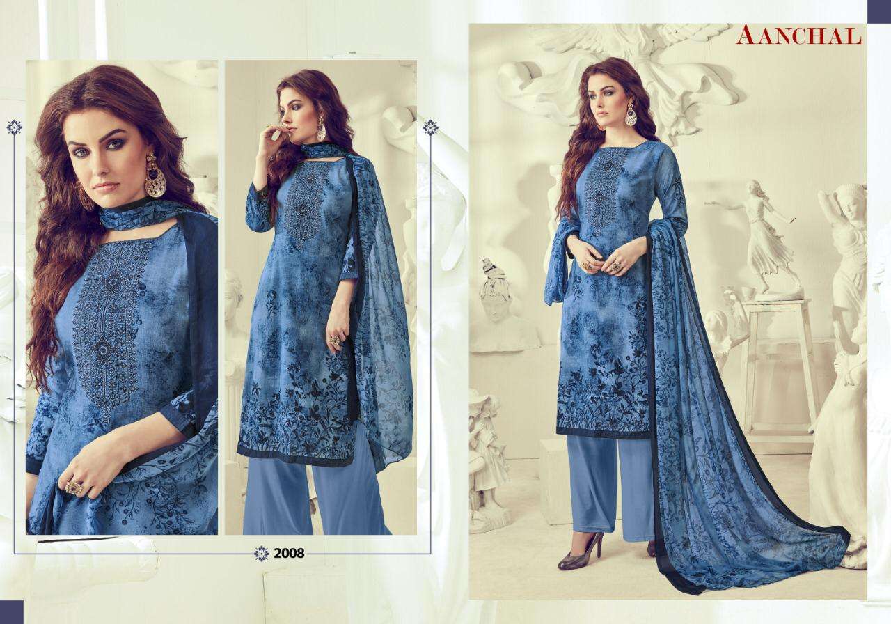 MASTANI VOL-2 BY AANCHAL 2001 TO 2008 SERIES BEAUTIFUL STYLISH SHARARA SUITS FANCY COLORFUL CASUAL WEAR & ETHNIC WEAR & READY TO WEAR CAMBRIC COTTON PRINT WITH EMBROIDERY DRESSES AT WHOLESALE PRICE