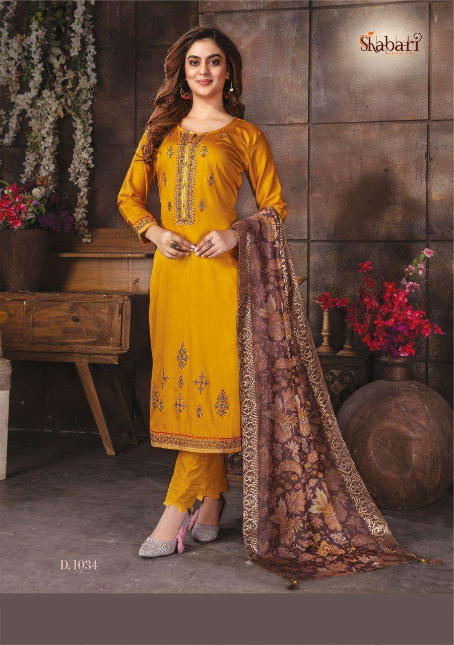 NAZRANA BY SHABARI FASHION 1033 TO 1038 SERIES BEAUTIFUL STYLISH SHARARA SUITS FANCY COLORFUL CASUAL WEAR & ETHNIC WEAR & READY TO WEAR JAM COTTON EMBROIDERED DRESSES AT WHOLESALE PRICE