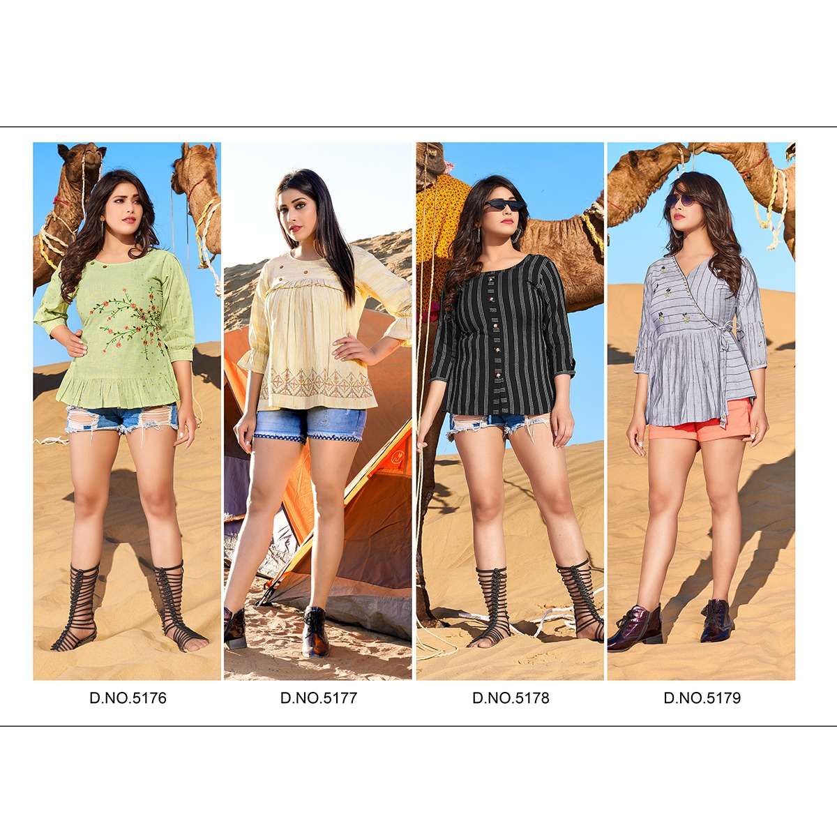 FAME BY YAMI FASHION 5171 TO 5179 SERIES DESIGNER STYLISH FANCY COLORFUL BEAUTIFUL PARTY WEAR & ETHNIC WEAR COLLECTION RAYON EMBROIDERY TOPS AT WHOLESALE PRICE