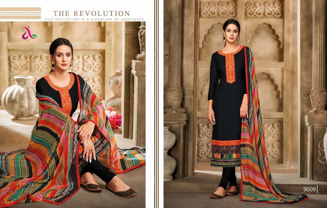 DAIRY MILK VOL-33 BY ANGROOP PLUS 9000 TO 9015 SERIES BEAUTIFUL STYLISH FANCY COLORFUL CASUAL WEAR & ETHNIC WEAR CHANDERI COTTON DRESSES AT WHOLESALE PRICE