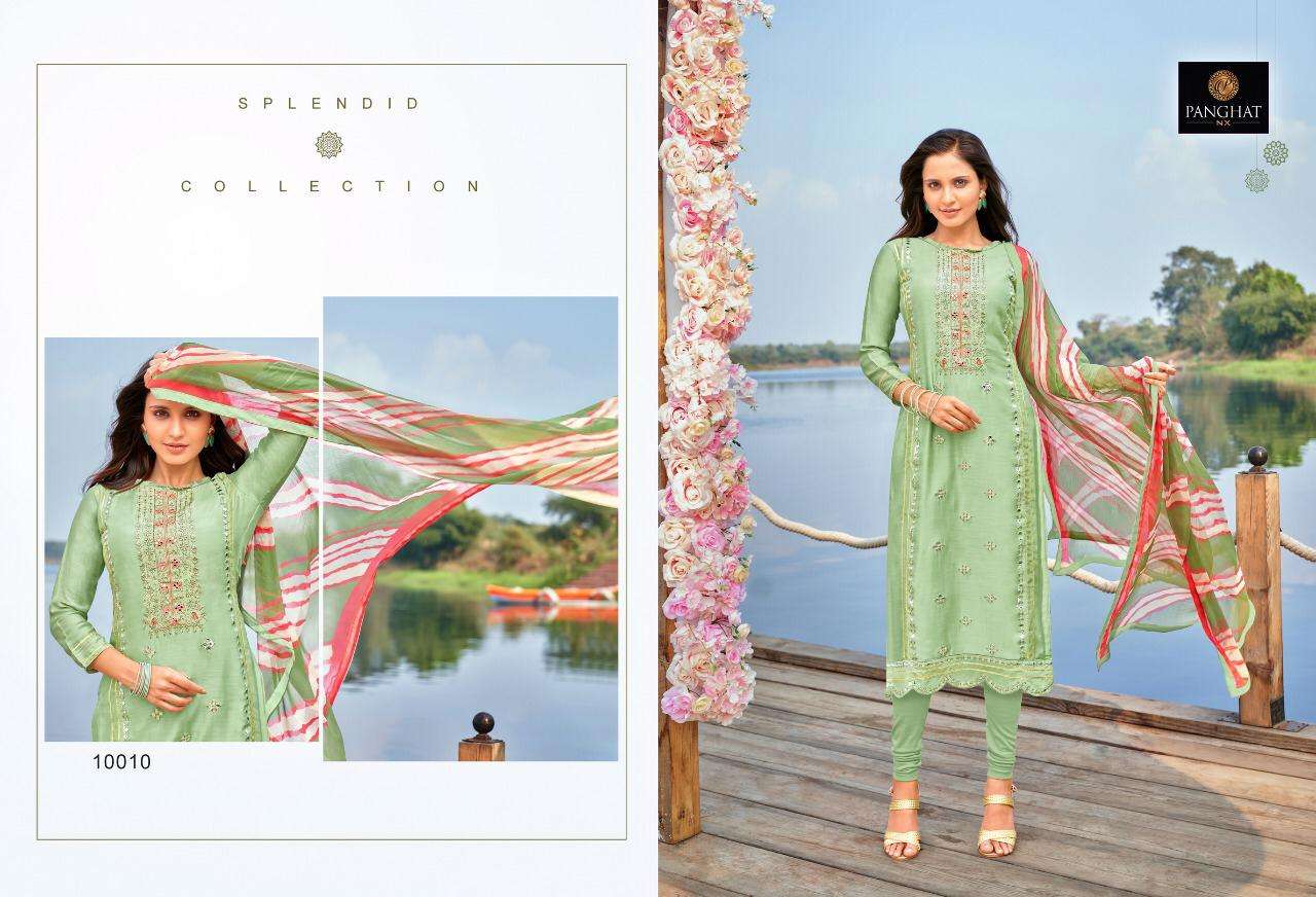PANKHUDI VOL-2 BY PANGHAT NX 10008 TO 10019 SERIES BEAUTIFUL STYLISH SUITS FANCY COLORFUL CASUAL WEAR & ETHNIC WEAR & READY TO WEAR MODAL COTTON WITH EMBROIDERY DRESSES AT WHOLESALE PRICE