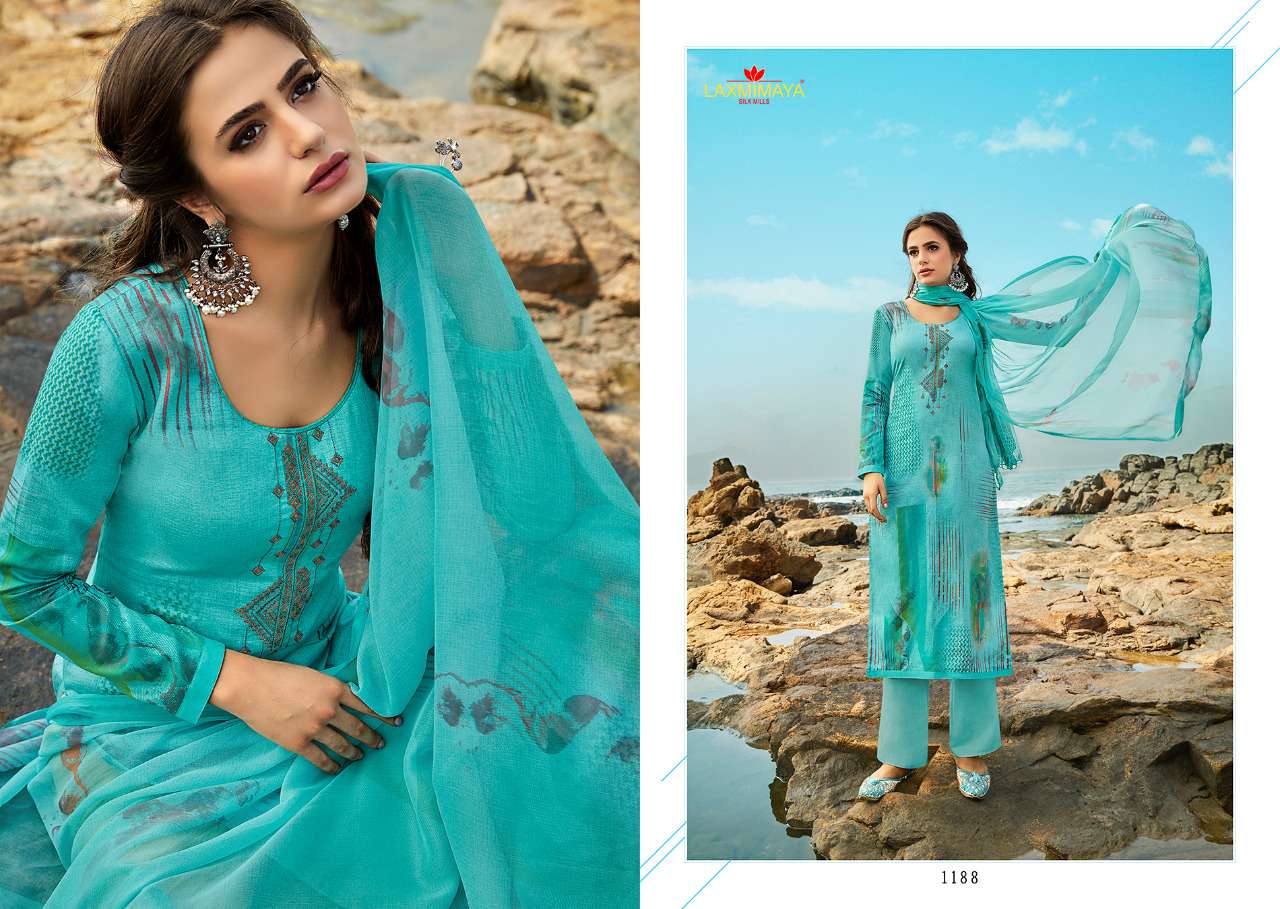 FALAK BY LAXMIMAYA SILK MILLS 1188 TO 1197 SERIES BEAUTIFUL STYLISH SHARARA SUITS FANCY COLORFUL CASUAL WEAR & ETHNIC WEAR & READY TO WEAR PURE JAM SILK DIGITAL PRINTED DRESSES AT WHOLESALE PRICE