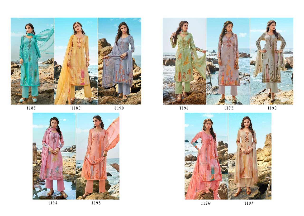 FALAK BY LAXMIMAYA SILK MILLS 1188 TO 1197 SERIES BEAUTIFUL STYLISH SHARARA SUITS FANCY COLORFUL CASUAL WEAR & ETHNIC WEAR & READY TO WEAR PURE JAM SILK DIGITAL PRINTED DRESSES AT WHOLESALE PRICE