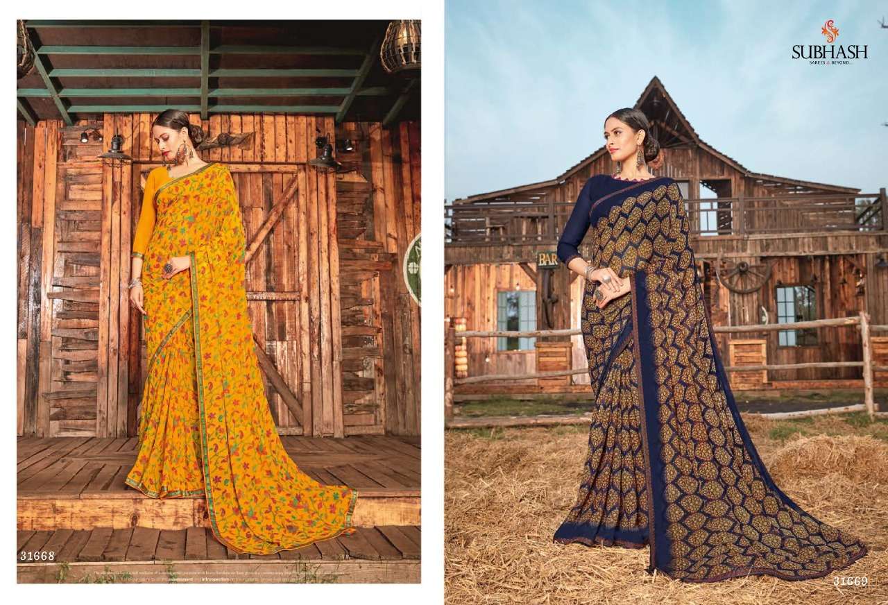 LIVELY VOL-3 BY SUBHASH SAREES 31661 TO 31689 SERIES INDIAN TRADITIONAL WEAR COLLECTION BEAUTIFUL STYLISH FANCY COLORFUL PARTY WEAR & OCCASIONAL WEAR GEORGETTE SAREES AT WHOLESALE PRICE
