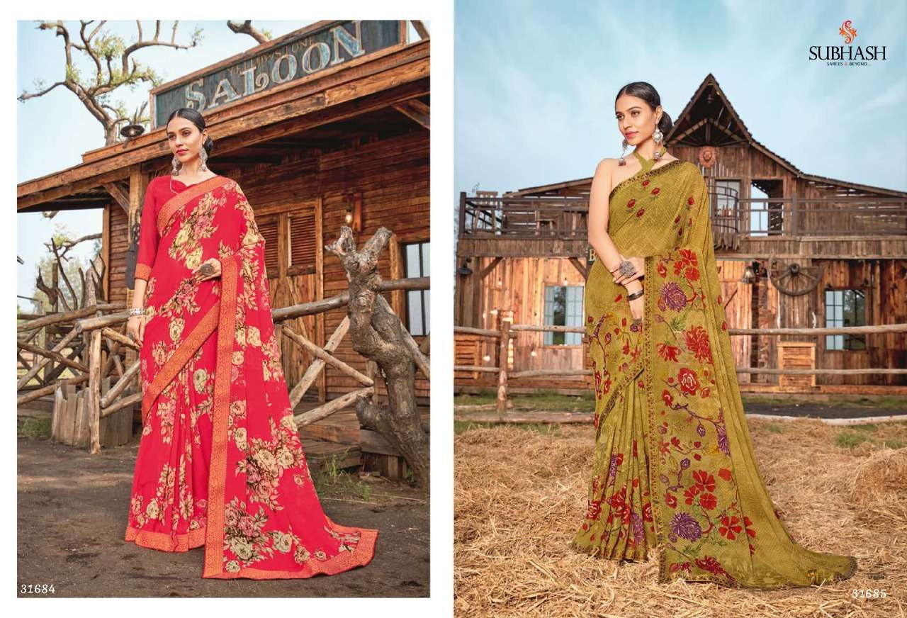 LIVELY VOL-3 BY SUBHASH SAREES 31661 TO 31689 SERIES INDIAN TRADITIONAL WEAR COLLECTION BEAUTIFUL STYLISH FANCY COLORFUL PARTY WEAR & OCCASIONAL WEAR GEORGETTE SAREES AT WHOLESALE PRICE