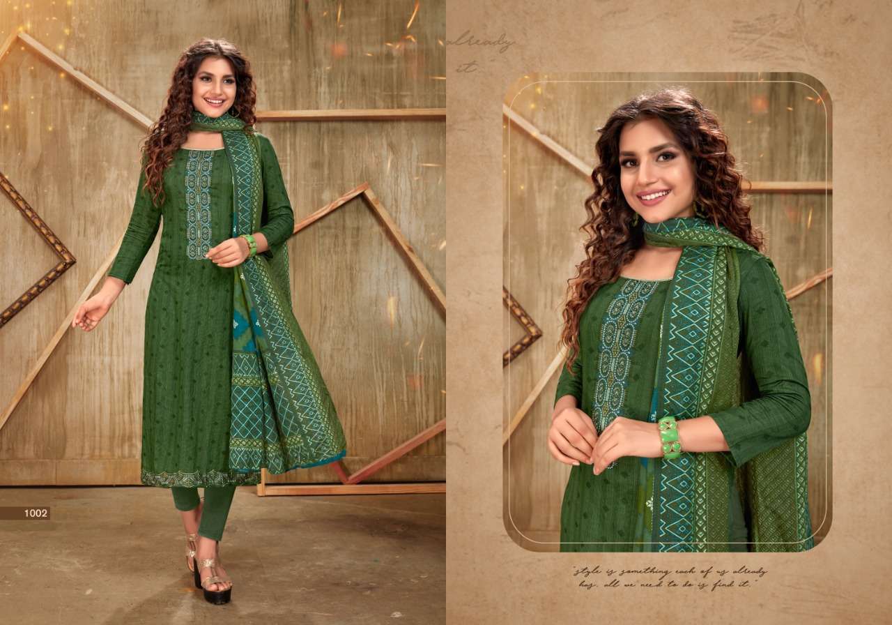 AROHI BY KESARIYA 1001 TO 1008 SERIES BEAUTIFUL SUITS COLORFUL STYLISH FANCY CASUAL WEAR & ETHNIC WEAR CAMBRIC COTTON DIGITAL PRINT WITH EMBROIDERY DRESSES AT WHOLESALE PRICE