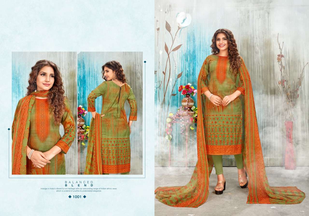 SUHANI BY KESARIYA 1001 TO 1008 SERIES BEAUTIFUL SUITS COLORFUL STYLISH FANCY CASUAL WEAR & ETHNIC WEAR PURE CAMBRIC DIGITAL PRINT WITH WORK DRESSES AT WHOLESALE PRICE