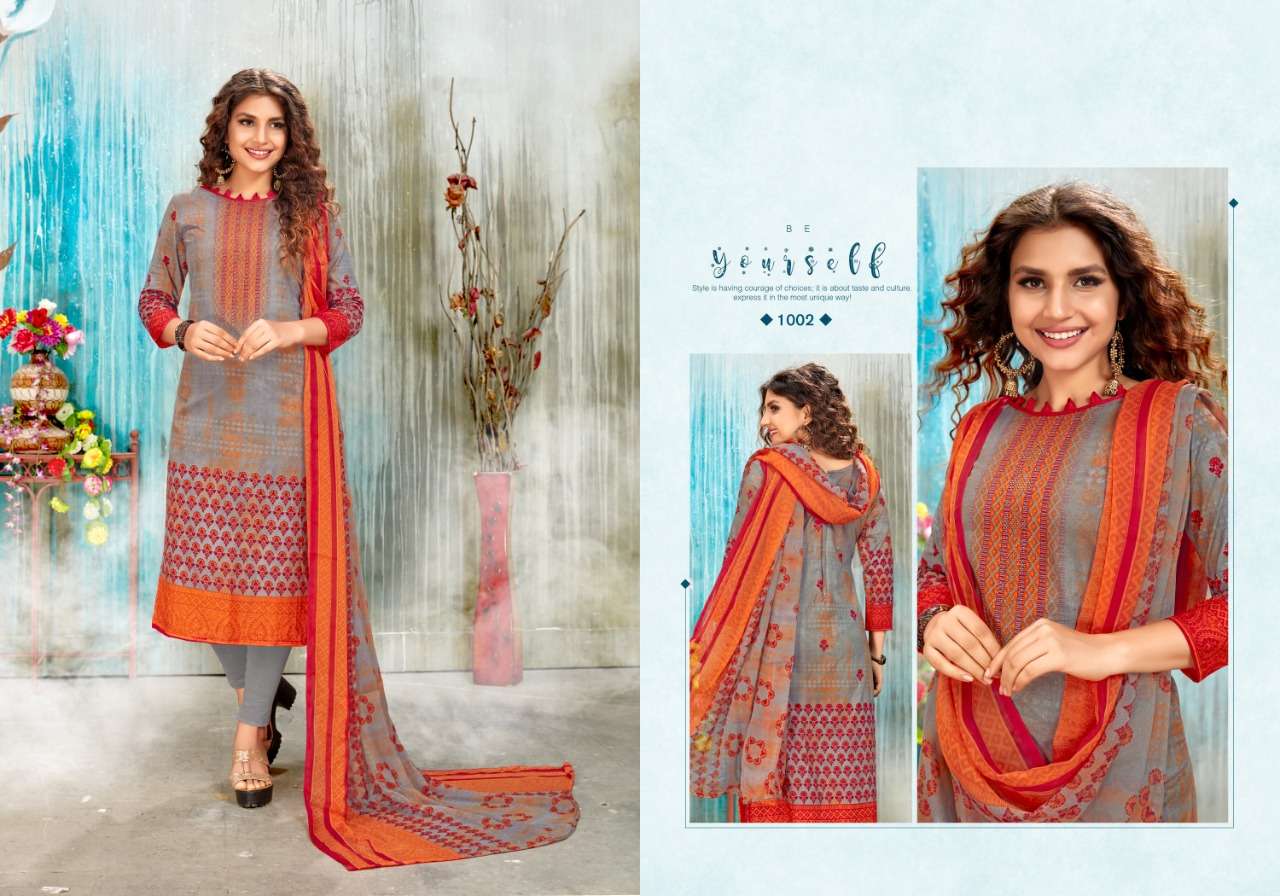 SUHANI BY KESARIYA 1001 TO 1008 SERIES BEAUTIFUL SUITS COLORFUL STYLISH FANCY CASUAL WEAR & ETHNIC WEAR PURE CAMBRIC DIGITAL PRINT WITH WORK DRESSES AT WHOLESALE PRICE