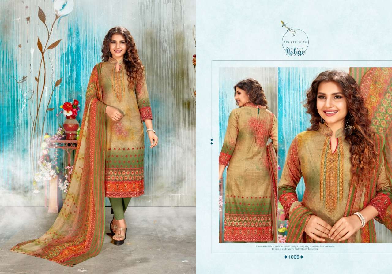 SUHANI BY KESARIYA 1001 TO 1008 SERIES BEAUTIFUL SUITS COLORFUL STYLISH FANCY CASUAL WEAR & ETHNIC WEAR PURE CAMBRIC DIGITAL PRINT WITH WORK DRESSES AT WHOLESALE PRICE