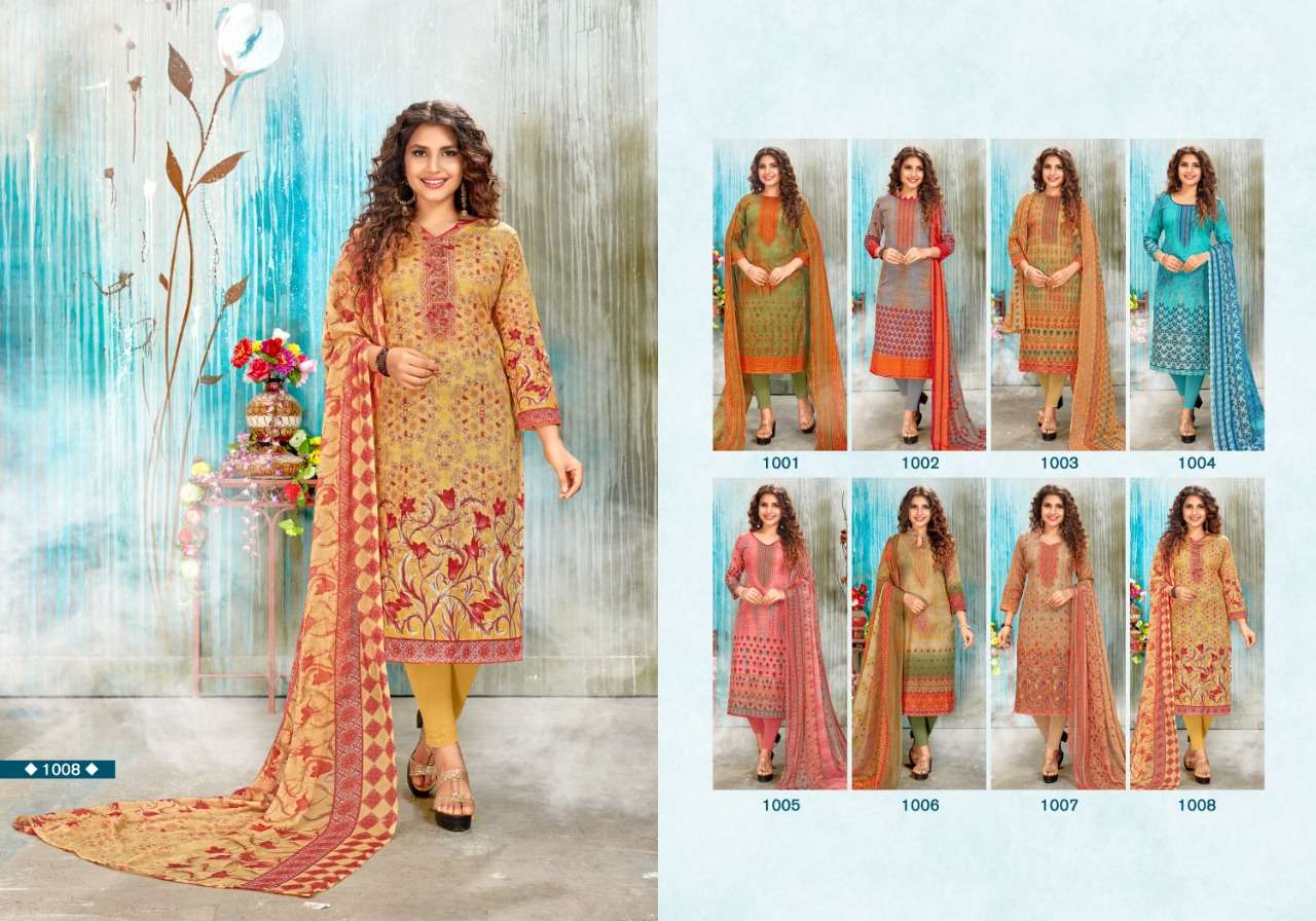 SUHANI BY KESARIYA 1001 TO 1008 SERIES BEAUTIFUL SUITS COLORFUL STYLISH FANCY CASUAL WEAR & ETHNIC WEAR PURE CAMBRIC DIGITAL PRINT WITH WORK DRESSES AT WHOLESALE PRICE