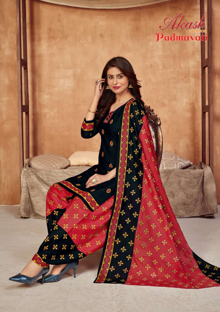 PADMAVATI VOL-12 BY AKASH CREATION 12001 TO 12010 SERIES BEAUTIFUL STYLISH SUITS FANCY COLORFUL CASUAL WEAR & ETHNIC WEAR & READY TO WEAR COTTON PRINTED DRESSES AT WHOLESALE PRICE