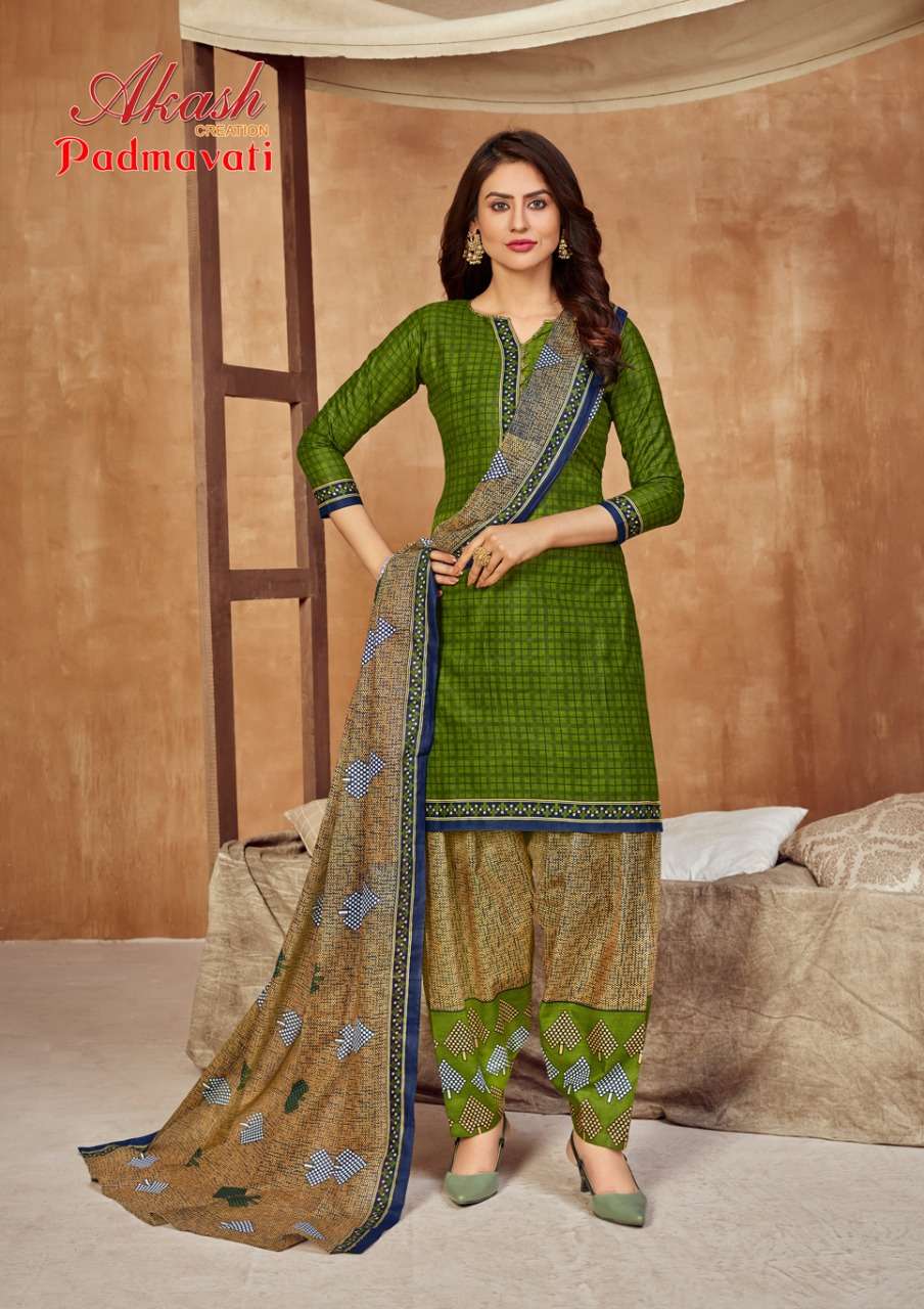 PADMAVATI VOL-12 BY AKASH CREATION 12001 TO 12010 SERIES BEAUTIFUL STYLISH SUITS FANCY COLORFUL CASUAL WEAR & ETHNIC WEAR & READY TO WEAR COTTON PRINTED DRESSES AT WHOLESALE PRICE
