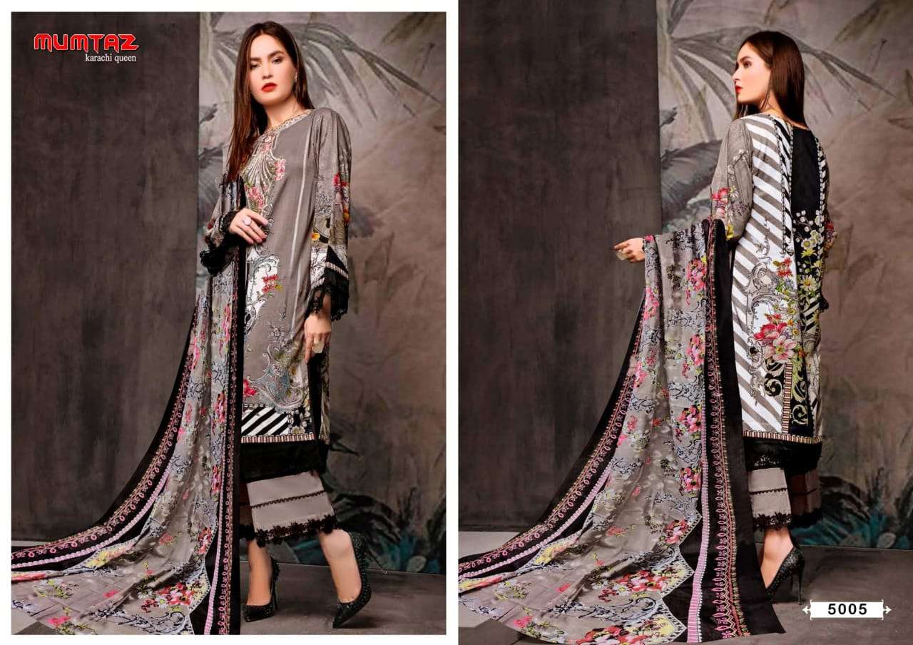 MUMTAZ VOL-5 BY MADHAV FASHION 5001 TO 5010 SERIES INDIAN TRADITIONAL WEAR COLLECTION BEAUTIFUL STYLISH FANCY COLORFUL PARTY WEAR & OCCASIONAL WEAR PURE COTTON PRINT DRESSES AT WHOLESALE PRICE