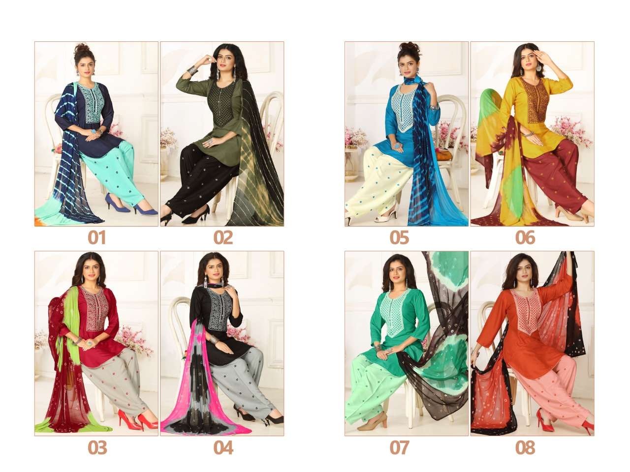 DERBY VOL-2 BY THE ETHNIC STUDIO 01 TO 08 SERIES BEAUTIFUL SUITS COLORFUL STYLISH FANCY CASUAL WEAR & ETHNIC WEAR RAYON WORK DRESSES AT WHOLESALE PRICE