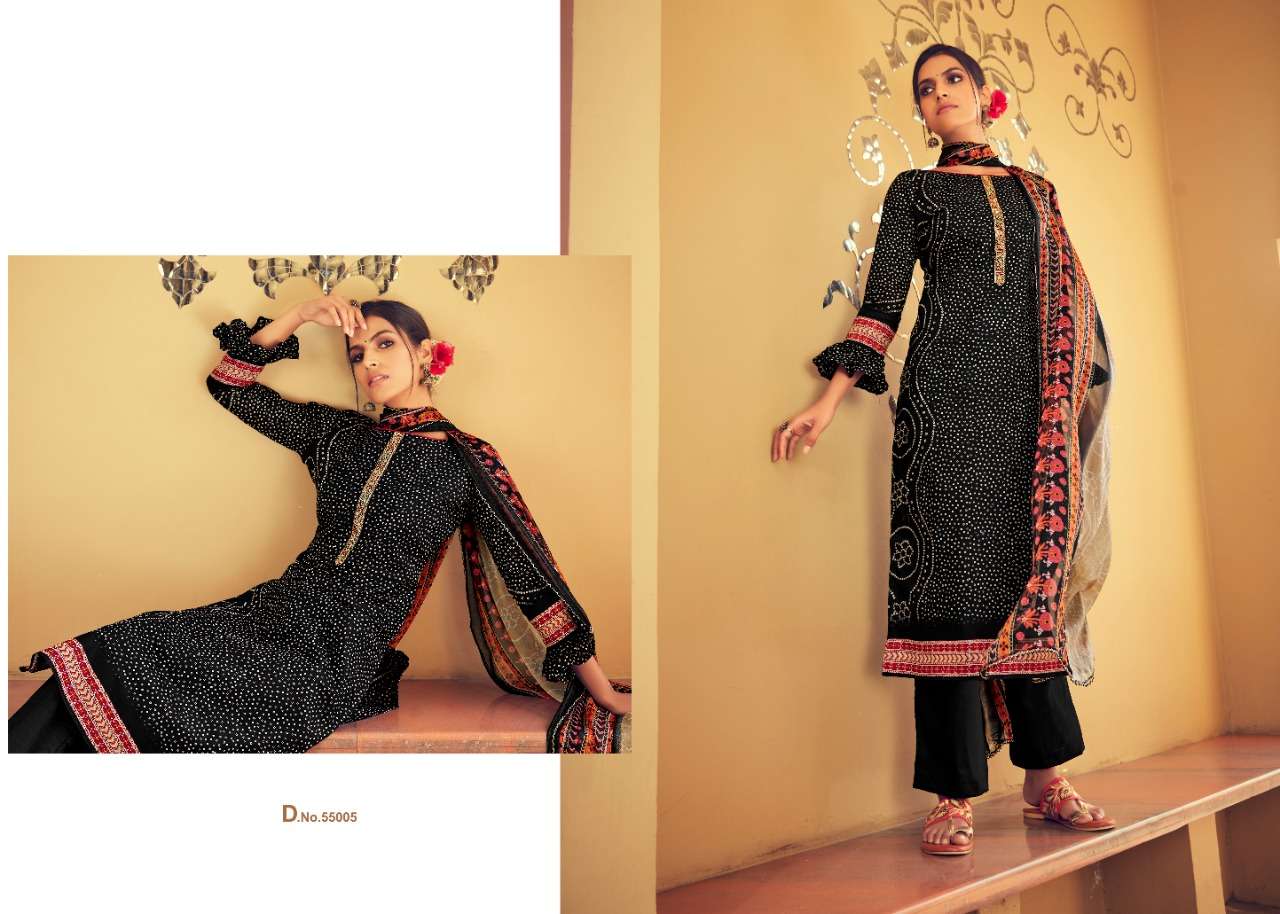 SABRANG BY ANKIT TEXTILE 55001 TO 55008 SERIES BEAUTIFUL SUITS COLORFUL STYLISH FANCY CASUAL WEAR & ETHNIC WEAR HEAVY LAWN COTTON DIGITAL PRINT WITH EMBROIDERY DRESSES AT WHOLESALE PRICE