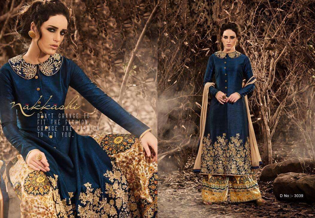 NAKKASHI HIT DESIGN 3039 BY NAKKASHI BEAUTIFUL SUITS COLORFUL STYLISH FANCY CASUAL WEAR & ETHNIC WEAR BHAGALPURI DRESSES AT WHOLESALE PRICE