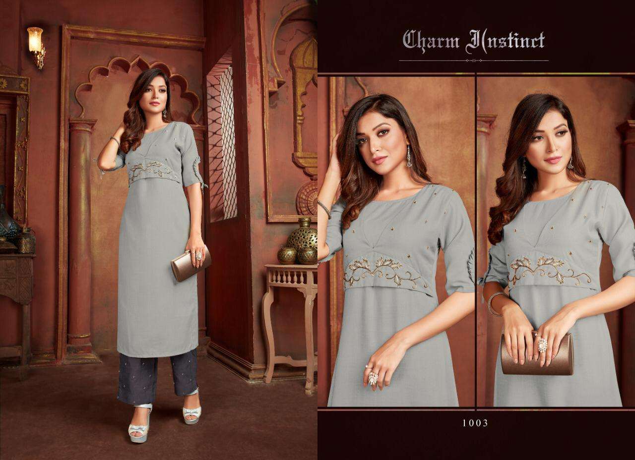AMAYA VOL-2 BY SELESTA 1001 TO 1006 SERIES DESIGNER STYLISH FANCY COLORFUL BEAUTIFUL PARTY WEAR & ETHNIC WEAR COLLECTION OM SLUB HANDWORK KURTIS WITH BOTTOM AT WHOLESALE PRICE