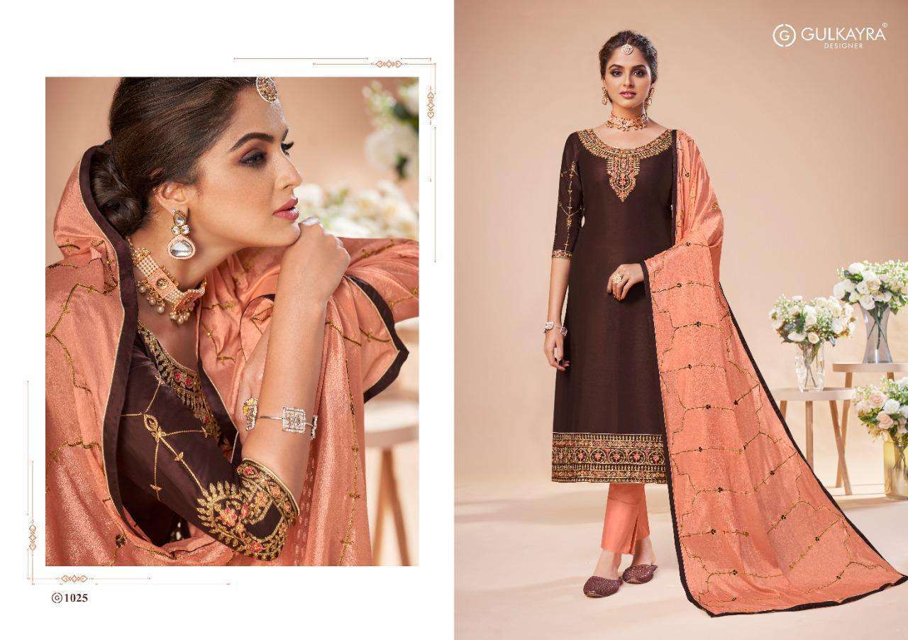 REHANA BY GULKAYRA DESIGNER 1021 TO 1026 SERIES BEAUTIFUL SUITS COLORFUL STYLISH FANCY CASUAL WEAR & ETHNIC WEAR JAM SILK EMBROIDERED DRESSES AT WHOLESALE PRICE