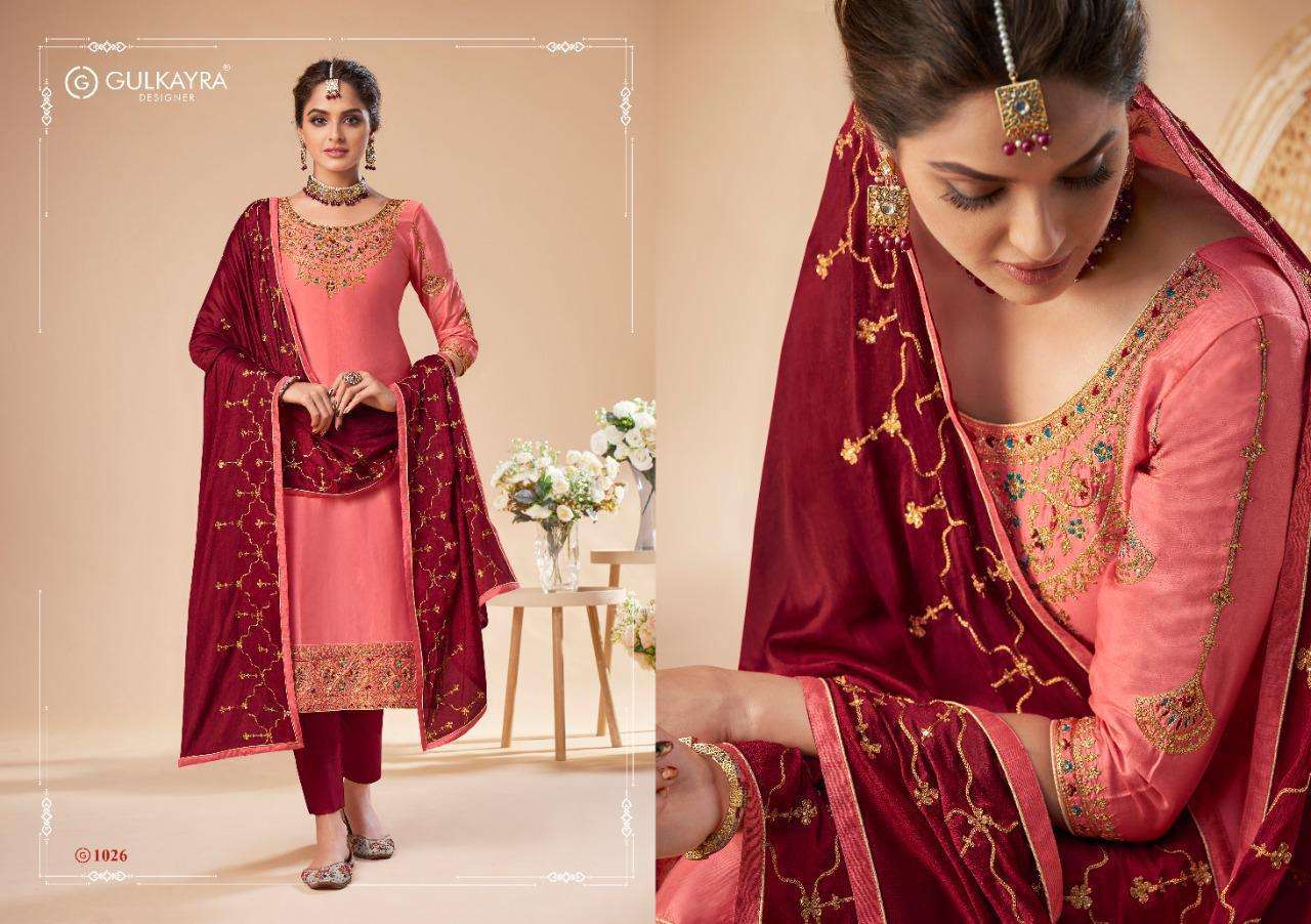 REHANA BY GULKAYRA DESIGNER 1021 TO 1026 SERIES BEAUTIFUL SUITS COLORFUL STYLISH FANCY CASUAL WEAR & ETHNIC WEAR JAM SILK EMBROIDERED DRESSES AT WHOLESALE PRICE