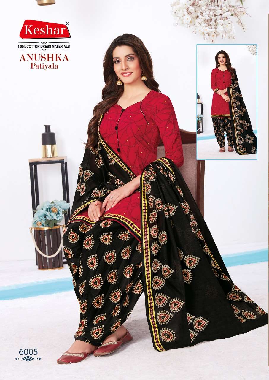 ANUSHKA PATIYALA VOL-6 BY KESHAR 6001 TO 6010 SERIES BEAUTIFUL SUITS STYLISH FANCY COLORFUL CASUAL WEAR & ETHNIC WEAR PURE COTTON DRESSES AT WHOLESALE PRICE