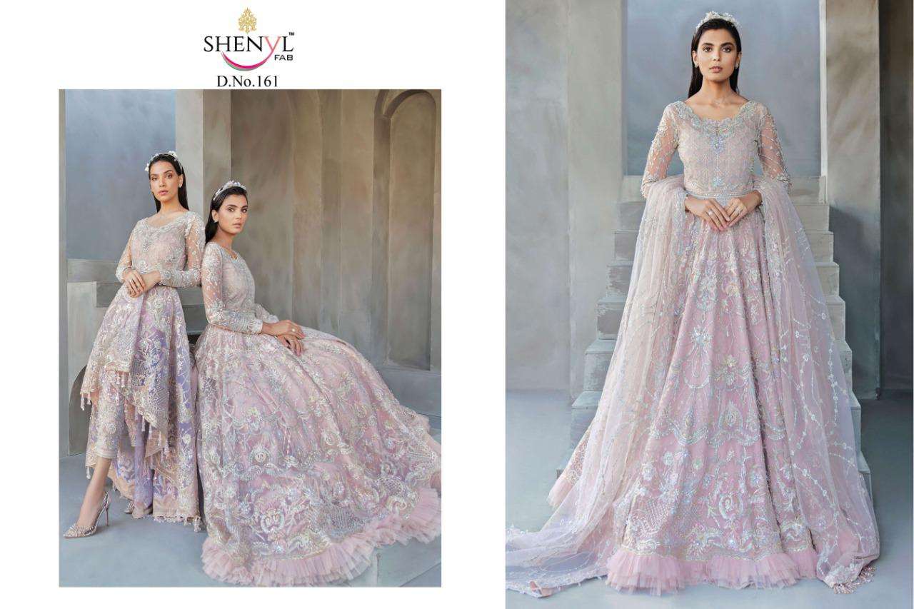 GULBANO VOL-2 BY SHENYL FAB PAKISTANI STYLISH BEAUTIFUL COLOURFUL PRINTED & EMBROIDERED PARTY WEAR & OCCASIONAL WEAR BUTTERFLY NET EMBROIDERED DRESSES AT WHOLESALE PRICE