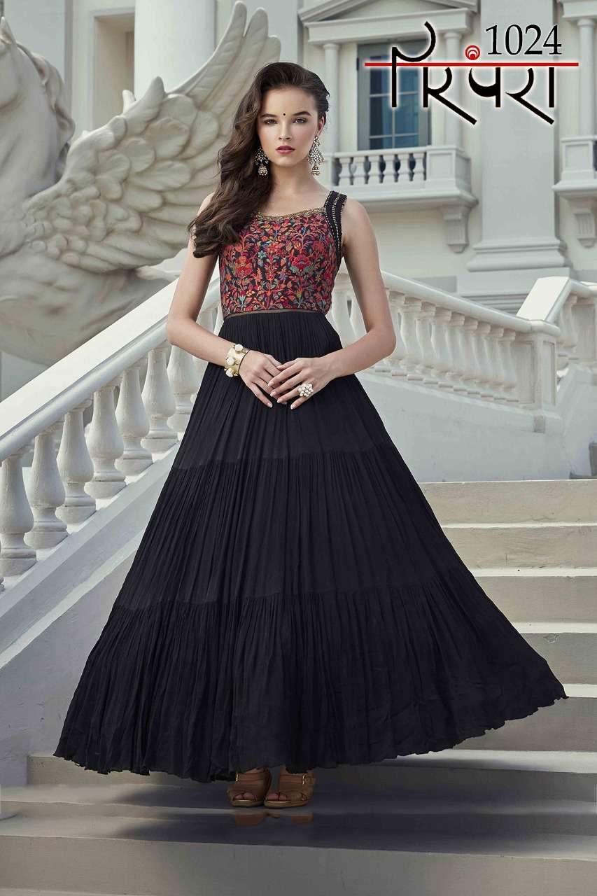 PARAMPRA VOL-5 BY PARAMPRA 1021 TO 1024 SERIES DESIGNER STYLISH FANCY COLORFUL BEAUTIFUL PARTY WEAR & ETHNIC WEAR COLLECTION GEORGETTE/SILK DRESSES AT WHOLESALE PRICE