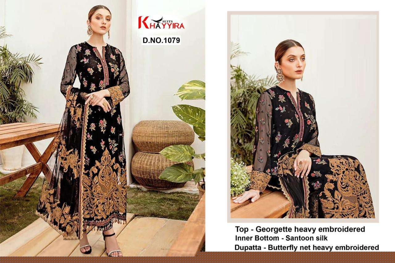 LA FLUER BY KHAYYIRA DESIGNER PAKISTANI SUITS BEAUTIFUL STYLISH FANCY COLORFUL PARTY WEAR & OCCASIONAL WEAR GEORGETTE EMBROIDERY DRESSES AT WHOLESALE PRICE