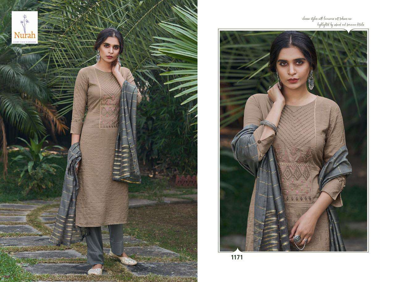 NIKUNJ BY NURAH 1171 TO 1174 SERIES BEAUTIFUL SUITS COLORFUL STYLISH FANCY CASUAL WEAR & ETHNIC WEAR CHINNON SILK DRESSES AT WHOLESALE PRICE