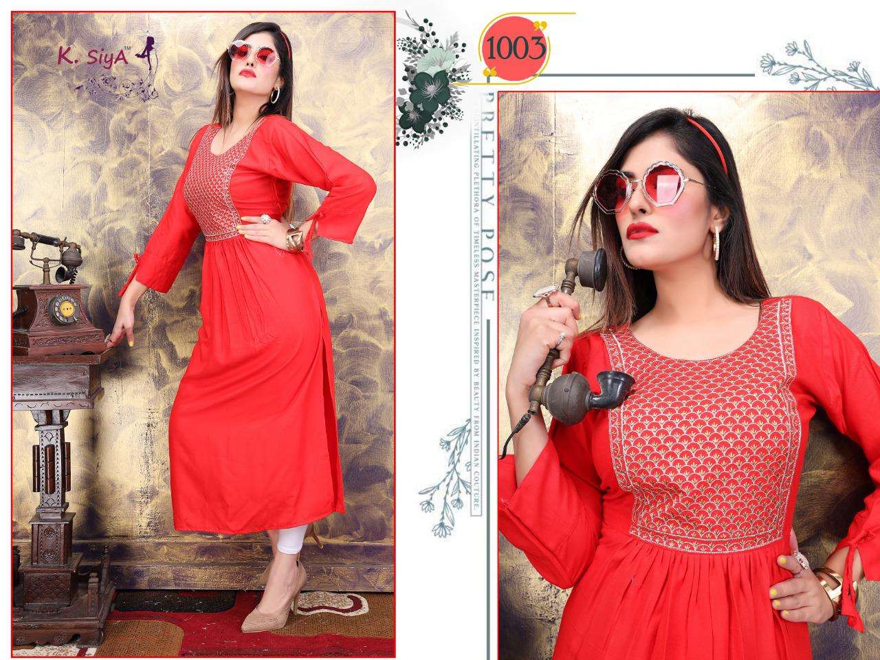 HAVANA BY K.SIYA 1001 TO 1008 SERIES DESIGNER STYLISH FANCY COLORFUL BEAUTIFUL PARTY WEAR & ETHNIC WEAR COLLECTION RAYON PLAIN KURTIS AT WHOLESALE PRICE