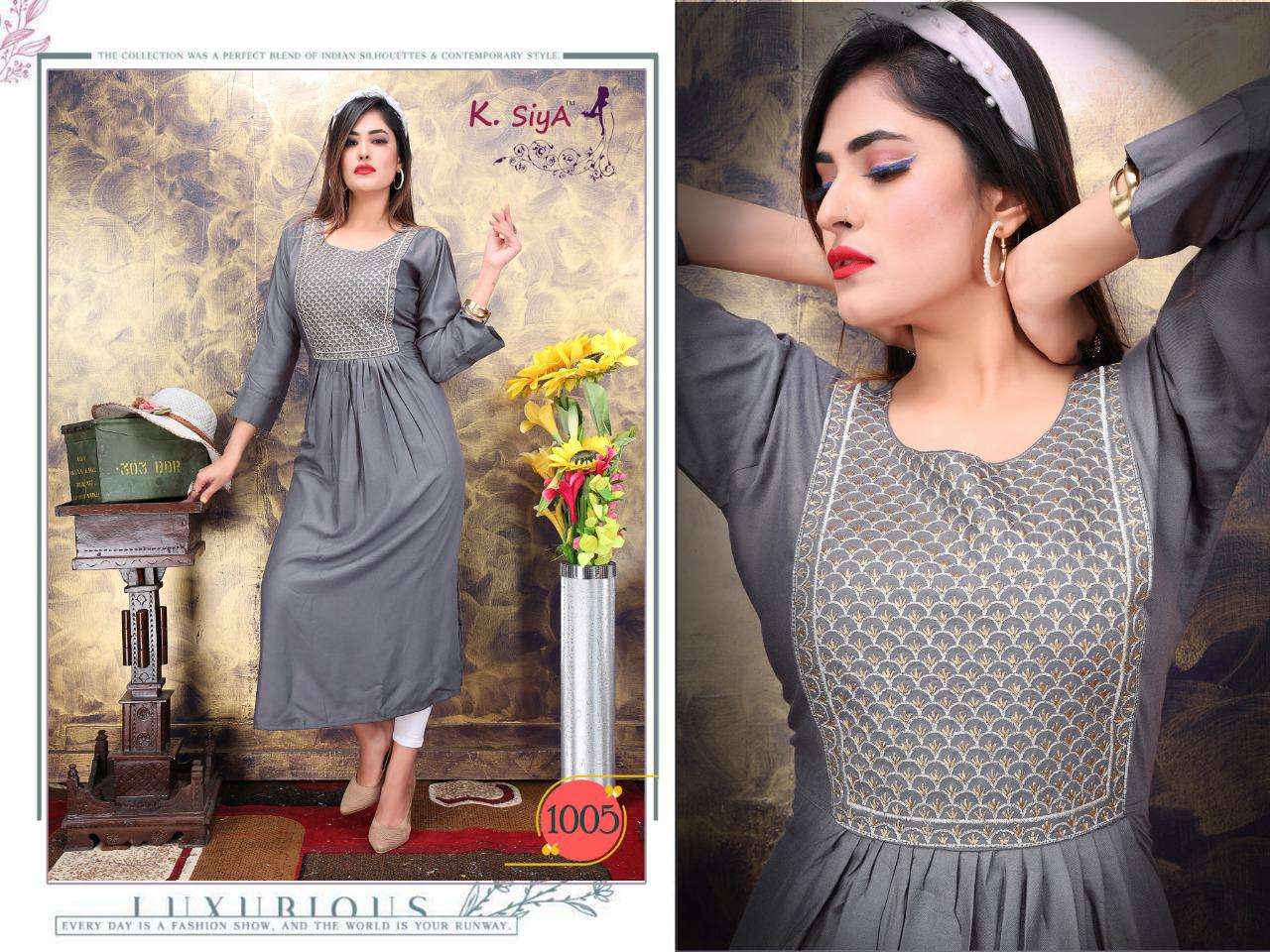 HAVANA BY K.SIYA 1001 TO 1008 SERIES DESIGNER STYLISH FANCY COLORFUL BEAUTIFUL PARTY WEAR & ETHNIC WEAR COLLECTION RAYON PLAIN KURTIS AT WHOLESALE PRICE