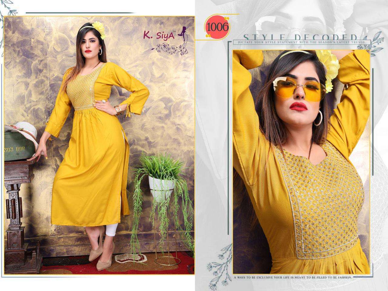 HAVANA BY K.SIYA 1001 TO 1008 SERIES DESIGNER STYLISH FANCY COLORFUL BEAUTIFUL PARTY WEAR & ETHNIC WEAR COLLECTION RAYON PLAIN KURTIS AT WHOLESALE PRICE